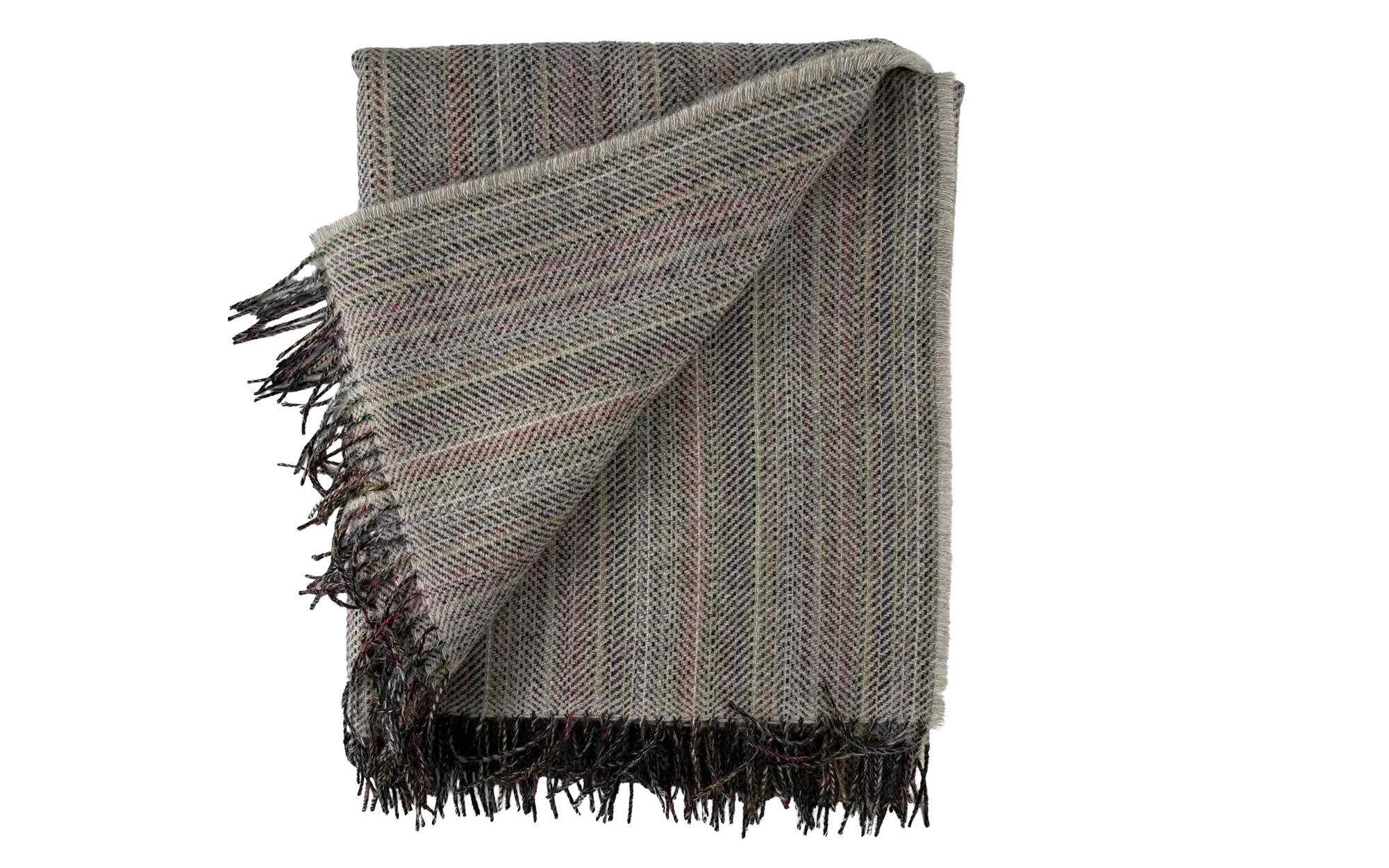 Plaid 200 x 145 cm Rainbow Grijs